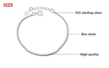 925 sterlingas sidabro mados paprastos konstrukcijos ponios'bracelets papuošalai gimtadienio dovana moterims wholeslae lašas laivybos