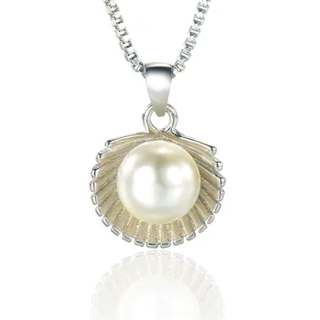 925 sterlingas sidabro mados pearl shell ponios'pendant kaklo papuošalai moterims lauke grandines ne išnyks lašas laivybos