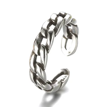 925 sterlingas sidabro tailando sidabro retro stiliaus vyriški piršto žiedai, papuošalai žmogus atidaryti vestuvinis žiedas ne išnyks lašas laivybos berniukas