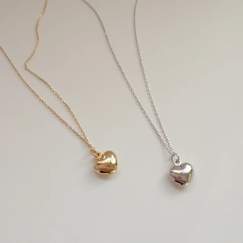 925 sterlingas sidabro širdies neckl paprastas elegantiškas dizainas laukinių clavicular grandinės moterų karoliai kilnų temperamentą pakabukai papuošalai