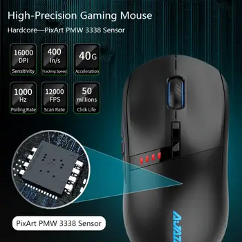 AJazz Profesionalaus lygio i305Pro RGB 2.4 G Gaming Peles Belaidžio Laidinio Dvitinklis Režimas Įkrovimo 200-16000 DPI
