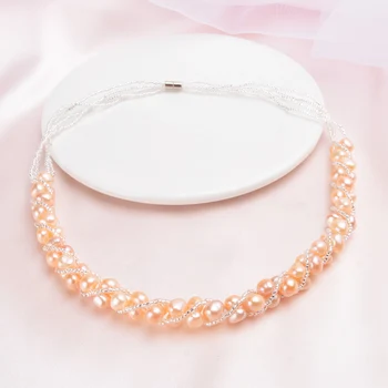 ASHIQI Natūralių Gėlavandenių perlų Vėrinį moterų Smulkių rankų darbo Papuošalai vestuvių dovanos
