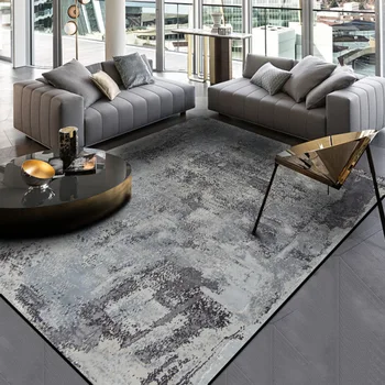 Abstrakti Cemento juoda Rašalo tapybos kilimų Trumpas kristalų aksomo grindų kilimėlis miegamasis kilimas kambarį, durų kilimėlis, pagamintas kilimas