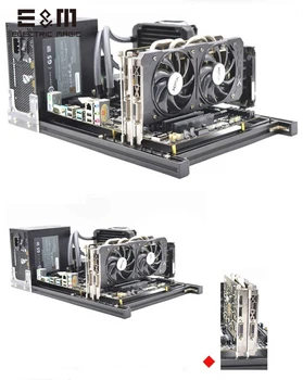Aliuminio Bandymų Stendo už ITX ATX MATX EATX Kompiuterio Atidaryti Rėmelį Oro Atveju HTPC PC Žaidimai GPU Tvist Kabelio laikiklis 