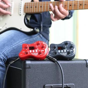 Ammoon PockRock Gitaros Pedalas Multi-efektų Procesorius Gitarai Efektu Pedalas 15 Poveikį Maitinimo Adapteris Gitara Priedai