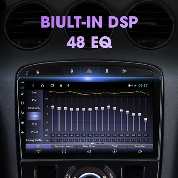 Android 9.0 T9 Automobilio Radijo Peugeot 308 308SW 408 2012-2016 2DIN Multimedijos Vaizdo Grotuvas 4G+64G 4G Ju RDS WIFI GPS Navigacijos