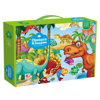 Animacinių filmų Galvosūkiai Vaikams dėlionės Montessori Parper Galvosūkiai Švietimo Žaislai Vaikams Dinozaurų Gyvūnai Puzzle Žaislas Dovanos
