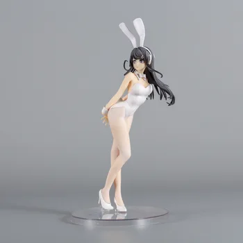 Aniplex Rascal Nėra Svajonė Bunny Mergina Senpai Sakurajima Mai Balta PVC Veiksmų Skaičius, Anime Sexy Girls Duomenys Modelis Žaislai