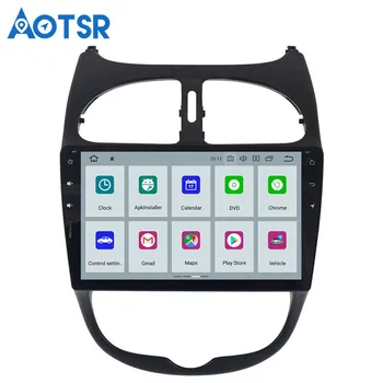 Aotsr Android 9.0 GPS Navigacijos NR. DVD Grotuvo Peugeot 206 2000 M. - 2016 Multimedijos automobilių media player vaizdo įrašų radijo magnetofonas