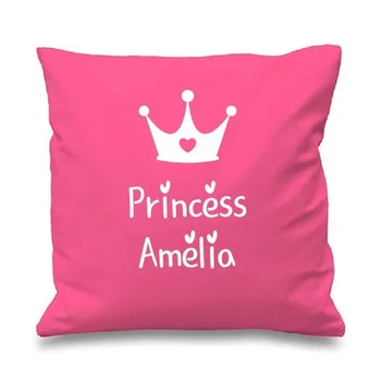 Asmeninį Pink Princess Crown Pagalvėlė Padengti Užsakymą Pavadinimas Mesti Pagalvės Užvalkalą Asmeninę Mergina Dovanos, Namų Kėdė, Sofa Dekoro 18