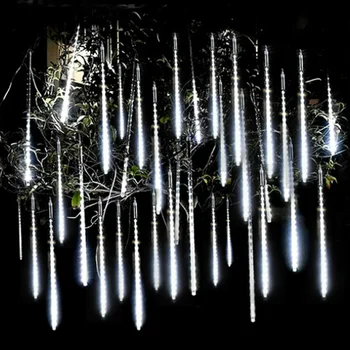 Atsparus vandeniui 30 cm 50cm 8 Vamzdžių Atostogų Meteoras Dušas Lietaus LED String Žibintai Sode Kalėdos Christimas Vestuves Dekoro Žibintai