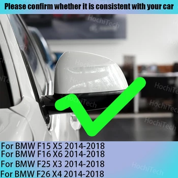 Aukštos Kokybės Nudažyti Automobilį BMW F15 X5-2018 M. M Stiliaus galinio vaizdo Veidrodis Padengti Kepurės Blizgus Juodas Pakeitimo