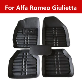 Automobilių Kilimėliai Apsaugoti Nuo Vandens Alfa Romeo Giulietta Priekiniai Galiniai, Vairuotojo Sėdynė Juoda