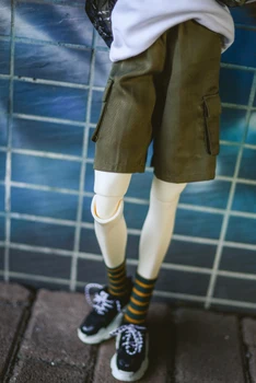 BJD doll kojinės tinka 1/3 1/4 dydžio, spalvos juostele vidutinio vamzdis kojinės ~2 spalvos į lėlės priedai