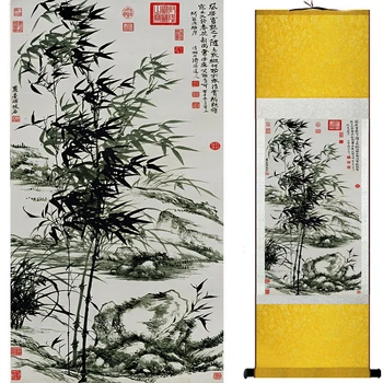 Bambuko tapybos Chiense simbolių ir Gėlių tapybos Namų Biuro Apdailos Kinijos pažymėkite tapybos 18101901