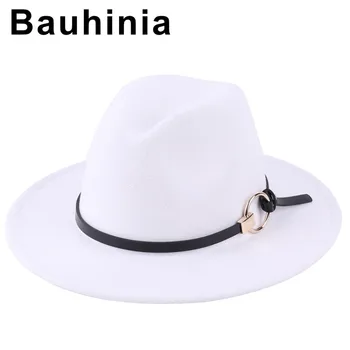 Bauhinia prekės ženklo Europos ir Amerikos mados hoopas priedai vilnonių viršų skrybėlę nuo saulės, skėtį nuo saulės, didelis stogo plokščių kraštų top hat