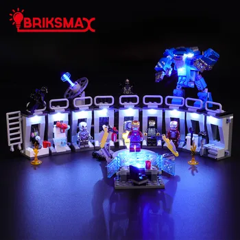 BriksMax Led lemputės Komplektą Už Tony Stark Šarvuotos salė Blokai Suderinama Su 76125