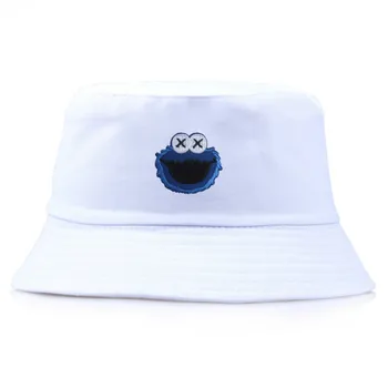 Bucket Hat Dvipusis Kibiro Kepurę Besišypsantis Veidas Unisex Mados Bob Bžūp Hip-Hop Gorro Vyrų Vasaros Bžūp