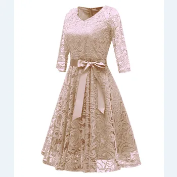 CD1592X#Smėlio V-kaklo Lankas Nėrinių Trumpas vakarines Sukneles Klasiokai šalies promenadzie suknelė vestuvių suknelė pigūs didmeninė moteriškų drabužių