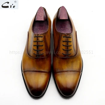 Cie oksfordo patina captoe ruda originali veršiuko oda vyrų batų verslo pasiruošę batų, rankų darbo, gali būti greitai pristatyti, arba pagal užsakymą