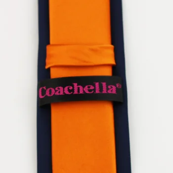 Coachella Kaklaraištis Unikalaus Dizaino Kaklaraištis Aukso Geltonos Mazgas Kontrastą Tamsiai Mėlyna Necktie Mikropluošto Liesas Kaklaraištis 6cm