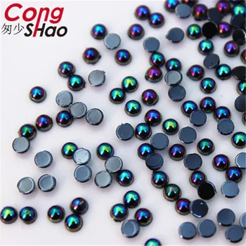 Cong Shao 2000pcs 3mm 2 siuntas kiekviena spalva flatback kristalų Akrilo kalnų krištolas