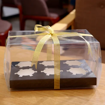 Cupcake dėžutes, pvc skaidrios taurės langelį 2/4/6/12 keksiukai birthday cake box cm gilaus storio plastiko gimtadienio dovana