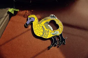 DODO Paukštis Mauricijus Turizmo Kelionių Suvenyrų 3D Metalo Šaldytuvas, Šaldytuvo Magnetas Amatų Alaus Butelio Dangtelio Atidarytuvas Geltona