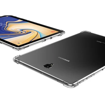 Dangtelis Skirtas Samsung Galaxy Tab 10.1 colių (2019 m.) SM-T510 T515 Tablet Atveju TPU Silicio Skaidrus, Plonas oro Pagalvė Padengti Anti-rudenį