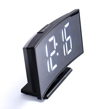 Daug Ekranas LED Stalinis Lanko formos Laikrodžiai Elektroninis Žadintuvas Temperatūros Ekranas Atidėti Žiūrėti Naktį Naktiniai Laikrodis