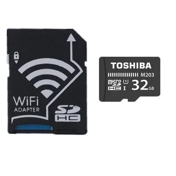Didelės Spartos Wifi, SD Kortelės Adapteris Su Micro SD Kortele 8GB 16GB 32GB Lygi Wi-fi, SD Card