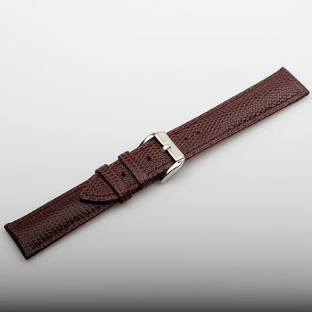 Didmeninė natūralios Odos Watchband 20MM Ruda Driežas Modelis Karvės odos Watch Band Vyrai Moterys Nekilnojamojo Odos Apyrankės