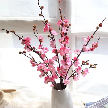Dirbtinio Šilko Gėlių Japonija Slyvų Ir Vyšnių Žiedų Netikrą Gėlės Flores Sakura Medžių Šakas Vestuvių Namo Kambaryje Apdaila