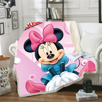 Disney Mickey Mouse 3D Atspausdintas Vilnos Antklodė, Lovos Storio Antklodė Mados Lovatiesė Sherpa Mesti Antklodę, Suaugusiems, Vaikams, Dovanų
