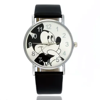 Disney Mielas Peliukas mikis Vaikų Laikrodžiai Mergaitės Berniukai Dovana Kristalų Suknelė Vaikų Kvarciniai Laikrodžiai Vaikams Žiūrėti Laikrodis