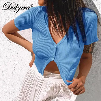 Dulzura cardigan dryžuota briaunoti moterų pasėlių viršaus megzti seksualus 2020 m. vasaros drabužių streetwear korėjos klubo mielas atsitiktinis mados