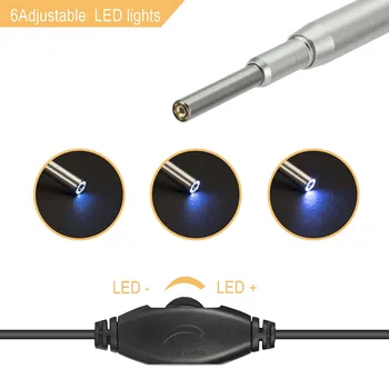 Endoskopą Kamera 3.9 mm Lęšis Reguliuojamas Led Šviesos 1,5 M Kabelis USB Otoscope, Skirta 