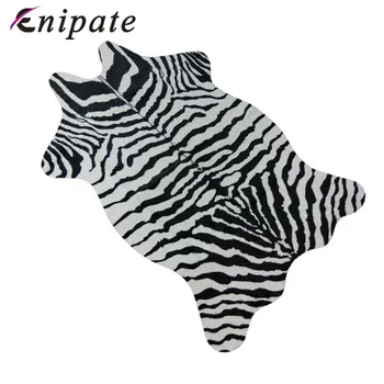 Enipate Zebra/Karvės, Ožkos Spausdinti Kilimo Imitacija karvės odos Kilimai Gyvūnų Odos Natūralios Formos Kilimai Kilimėliai 110*75cm