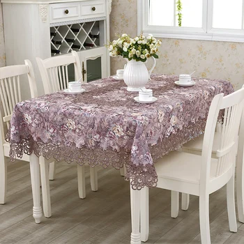 Europos klasikinis nėriniai, siuvinėta staltiesė stalo violetinė kavos staliukas audinio danga gėlių rankšluostį vėliavėlę kėdė padengti HM1359