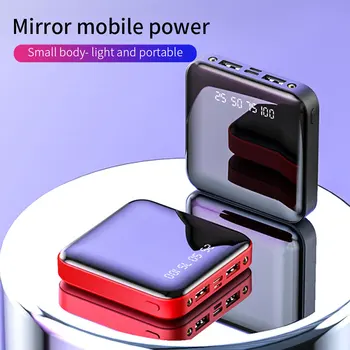 FLOVEME 20000mAh Nešiojamas Mini Galios Banko Dual USB Veidrodėliai Skaitmeninis Powerbank Išorės Baterija Poverbank Už Xiaomi 