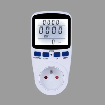 FR Prijunkite Skaitmeninį Wattmeter Energijos Skaitiklis Energijos Analizatorius su Apšvietimu Elektroninis elektros Energijos Skaitiklis Registruoja Voltų Įtampos Lizdo, Lizdas