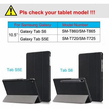 GZERMA Odinis dėklas, Skirtas Samsung Galaxy Tab S6 10.5 2019 Planšetinio kompiuterio Dangtelis Case For Samsung Galaxy Tab S5E 10.5 2019 Atveju Smart 