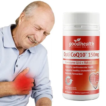 Geros Sveikatos, Kofermentas CoQ10 Omega-3 Žuvų Taukų Kapsulės Širdies Sveikatos Papildas Imuninei, Širdies Ir Kraujagyslių, Smegenų Nervų Energijos Sistema