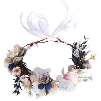Girlianda Plaukų Juosta Korėjos Stiliaus Karšto Pardavimo Gėlių Plaukų Juostos Nuotaka Gėlių Šukuosena Nuotaka Priedai