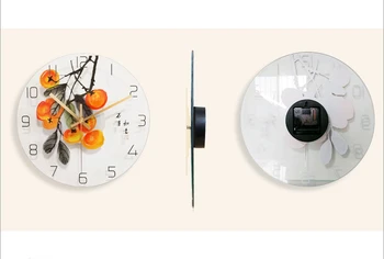 Grūdintas Stiklas Skaidrus Kūrybos Išjungti Modernaus Dizaino Sieninis Laikrodis, Namų Virtuvė, Gyvenamasis Kambarys Dekoro baterijomis, Silent
