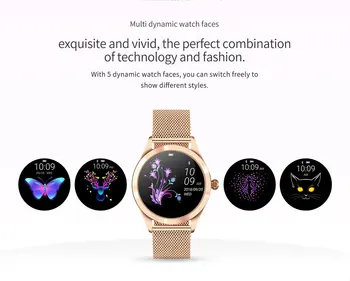 HERALL 2020 NAUJAS Moterų Smart Žiūrėti Stilingas Smartwatch Apyrankę Kraujo Spaudimas, Širdies ritmo Monitoringo Android 