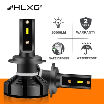 HLXG H7 Led H4 Automobilių Žibintų Lemputės H1 LED H8 H11 9005 HB3 HB4 9006 Rūko Žibintai 6500K 4300K 5000K 12V 20000LM Auto Nebbia Su ZES