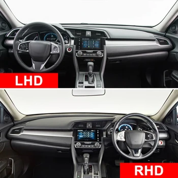 Honda Civic X 10 2016-2018 2019 2020 Automobilio prietaisų Skydelio Dangtelį, Mat Išvengti Šviesos Mygtukai Prietaisų Skydelis Kilimai Anti-UV Priedai