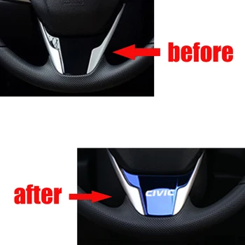 Honda civic 2020 m. 2021 m. 2018 m. 2019 m. 2016 m. 2017 Automobilio vairo dekoratyvinis dangtelis Logotipas Ženklelis Lipdukas priedai