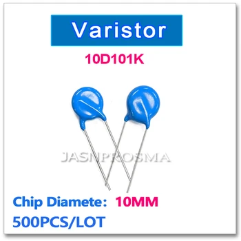 JASNPROSMA 10D101K 10MM 500PCS 100V Varistor 101